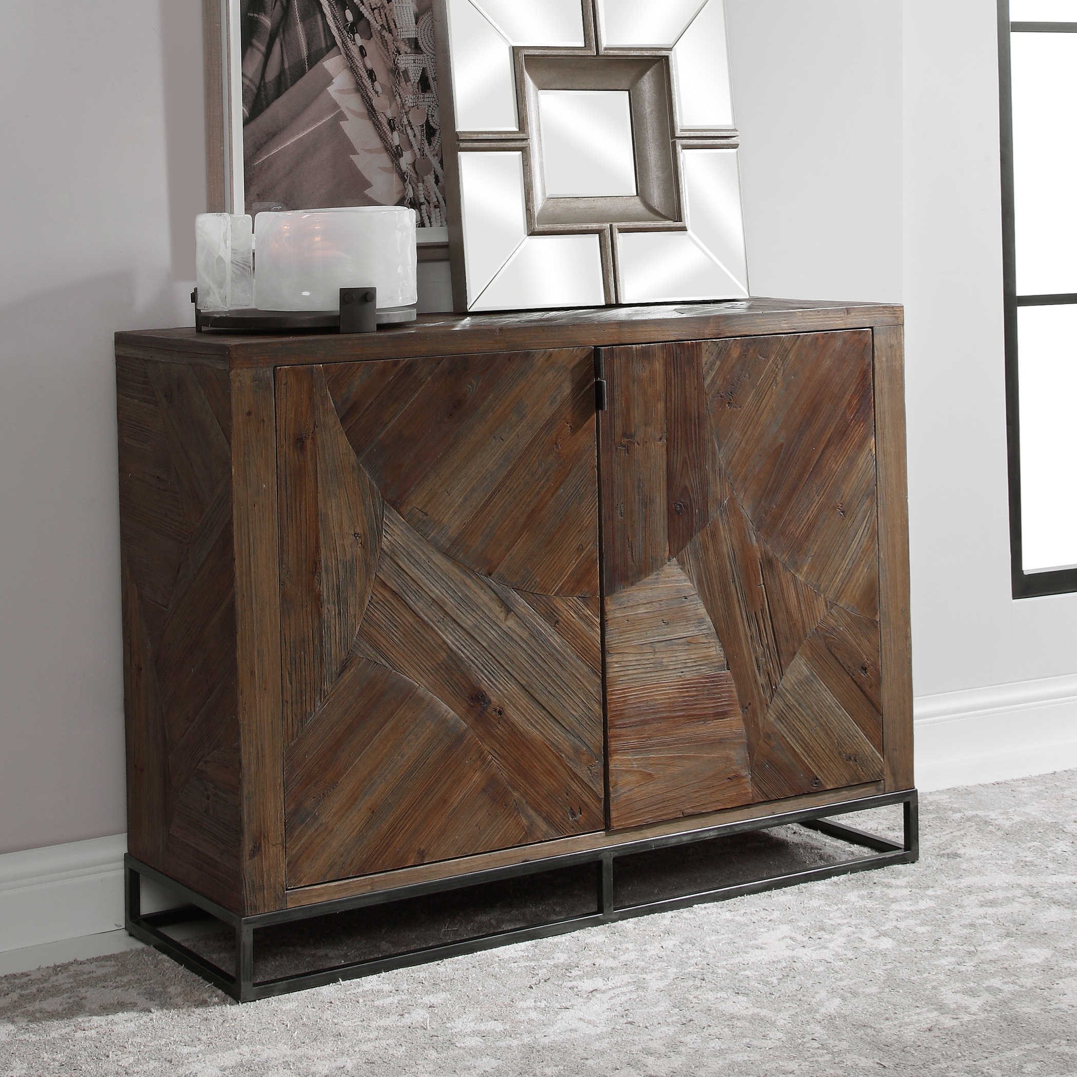 Uttermost Accent Furniture Chests 24932 Evros Reclaimed Wood 2Door